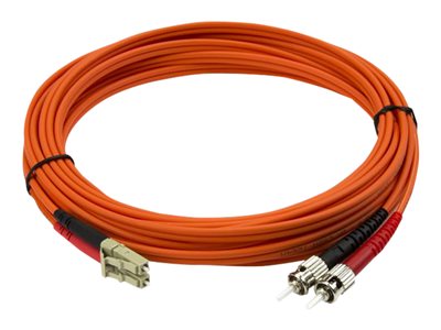  STARTECH.COM  5m Fiber Optic Cable - Multimode Duplex 50/125 - LSZH - LC/ST - OM2 - LC to ST Fiber Patch Cable - cable de interconexión - 5 m - naranja50FIBLCST5