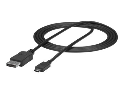  STARTECH.COM  6ft/1.8m USB C to DisplayPort 1.2 Cable 4K60, USB-C to DP Cable HBR2, USB Type-C DP Alt Mode to DP Monitor Video Cable, Works w/ TB3, Limited stock, see similar item CDP2DP2MBD - USB-C Male to DP Male - cable DisplayPort - USB-C a DisplayPort - 1.8 mCDP2DPMM6B