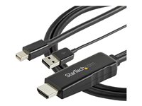 StarTech.com 6ft (2m) HDMI to Mini DisplayPort Cable 4K 30Hz, Active HDMI to mDP Adapter Converter Cable with Audio, USB Powered, Mac & Windows, HDMI Male to mDP Male Video Adapter Cable - HDMI to mDP Converter (HD2MDPMM2M) - cable de audio / vídeo - DisplayPort / HDMI - 2 m