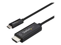 StarTech.com 6ft (2m) USB C to HDMI Cable, 4K 60Hz USB Type C to HDMI 2.0 Video Adapter Cable, Thunderbolt 3 Compatible, Laptop to HDMI Monitor/Display, DP 1.2 Alt Mode HBR2 Cable, Black - 4K USB-C Video Cable (CDP2HD2MBNL) - cable adaptador - HDMI / USB - 2 m