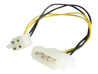  STARTECH.COM  6in LP4 to P4 Auxiliary Power Cable Adapter - LP4 to 4 pin ATX - Molex to P4 Adapter - LP4 to P4 (LP4P4ADAP) - adaptador de corriente - alimentación interna de 4 clavijas (5 V) a ATX12V de 4 espigas - 15.2 cmLP4P4ADAP
