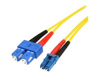 StarTech.com 7m Fiber Optic Cable - Single-Mode Duplex 9/125 - LSZH - LC/SC - OS1 - LC to SC Fiber Patch Cable (SMFIBLCSC7) - cable de interconexión - 7 m - amarillo