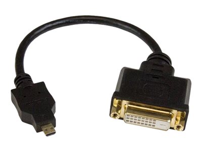  STARTECH.COM  8in Micro HDMI to DVI-D Adapter M/F - 8in Micro HDMI to DVI Cable - Connect a Micro HDMI phone or laptop to a DVI-D display (HDDDVIMF8IN)HDDDVIMF8IN