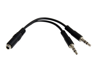  STARTECH.COM  Adaptador Audio Divisor de Auriculares 2x Mini-Jack de 3,5mm de 3 pines a Mini-Jack de 4 pines-  Audifonos - Negro - separador de auriculMUYHSFMM