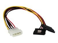 StarTech.com Adaptador Cable de 30cm Divisor de 4 Pines a  Doble SATA con Cierre Seguridad Bloqueo Pestillo Latches - 2x SATA - 1x LP4 - adaptador de corriente - 4 pines potencia interna a alimentación SATA - 30 cm