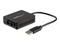 StarTech.com Adaptador Conversor USB 2.0 a Fibra Óptica 100BaseFX-SC Multimodo 2km Transceiver USB - adaptador de red - USB 2.0 - 100Base-FX/100Base-SC x 1