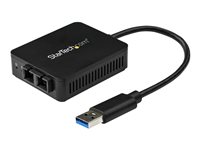 StarTech.com Adaptador Conversor USB 3.0 a Fibra Óptica 1000BaseSX SC Multimodo 550m Transceiver USB - adaptador de red - USB 3.0 - 1000Base-SX