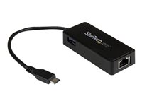 StarTech.com Adaptador de Red Gigabit USB-C con Puerto USB Extra - Adaptador Ethernet USB Type-C - adaptador de red - USB-C - Gigabit Ethernet + USB 3.1 Gen 2