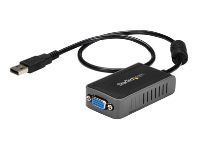  STARTECH.COM  Adaptador de Vídeo Externo USB a VGA - Cable Conversor - Tarjeta Gráfica Externa - Hembra HD15 - Macho USB A - 1440x900 - adaptador de víUSB2VGAE2