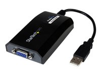 StarTech.com Adaptador de Vídeo Externo USB a VGA - Tarjeta Gráfica Externa Cable para Mac y PC - 1920x1200 - Hembra HD15 - Macho USB A - adaptador de vídeo externo - DisplayLink DL-195 - 16 MB - negro