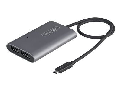  STARTECH.COM  Adaptador de Vídeo Thunderbolt 3 a 2xDisplayPort DP 1.4 - 2 Monitores 4K de 60Hz o 1 Monitor de 8K o 5K Mac y Win (TB32DP14) - adaptadorTB32DP14