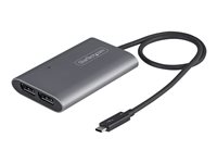 StarTech.com Adaptador de Vídeo Thunderbolt 3 a 2xDisplayPort DP 1.4 - 2 Monitores 4K de 60Hz o 1 Monitor de 8K o 5K Mac y Win (TB32DP14) - adaptador USB/DisplayPort - USB-C a DisplayPort - 46 cm