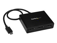 StarTech.com Adaptador Divisor MST USB-C a DisplayPort de 3 Puertos - Splitter Hub MST USB Tipo C a 3 Puertos DisplayPort - adaptador de vídeo externo