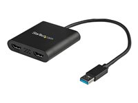 StarTech.com Adaptador Gráfico Externo USB 3.0 a 2 Puertos HDMI 4K - Adaptador de Vídeo Externo 4K para 2 Monitores - cable adaptador - HDMI / USB - Conforme a la TAA - 31.5 m