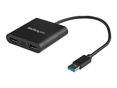  STARTECH.COM  Adaptador Gráfico Externo USB 3.0 a 2 Puertos HDMI 4K - Adaptador de Vídeo Externo 4K para 2 Monitores - cable adaptador - HDMI / USB - Conforme a la TAA - 31.5 mUSB32HD2