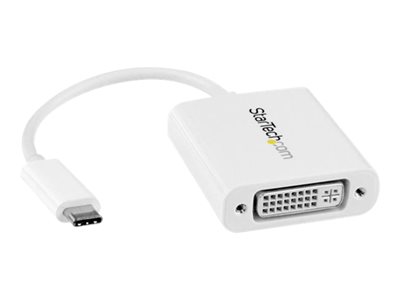  STARTECH.COM  Adaptador Gráfico USB-C a DVI - Conversor de Vídeo USB 3.1 Type-C a DVI para MacBook, Chromebook, Dell XPS - Blanco - adaptador de vídeo externo - blancoCDP2DVIW