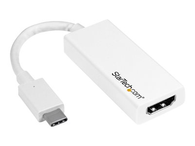  STARTECH.COM  Adaptador Gráfico USB-C a HDMI - Conversor de Vídeo USB 3.1 Type-C a HDMI - Blanco - adaptador de vídeo externo - blancoCDP2HDW