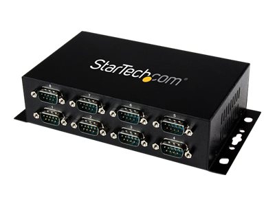  STARTECH.COM  Adaptador Hub Concentrador USB a 8 Puertos Serie RS232 Industrial Montaje en Pared Riel DIN - 8x DB9 Macho - 1x USB B Hembra - adaptador serie - USB 2.0 - RS-232 x 8ICUSB2328I