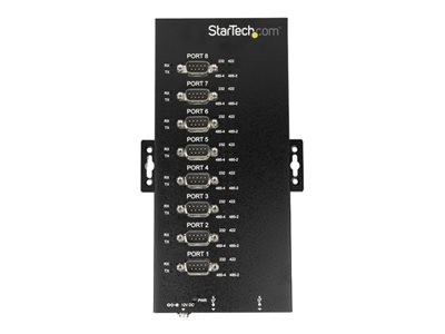  STARTECH.COM  Adaptador Hub Serie de 8 Puertos USB a RS232/RS485/RS422 - Ladrón Industrial Convertidor USB 2.0 a DB9 Serial - IP30 - de Montaje en CarrICUSB234858I