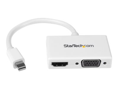  STARTECH.COM  Adaptador Mini DP de Audio/Vídeo para Viajes - Conversor Mini DisplayPort a HDMI VGA compatible Thunderbolt - 1080p - vídeo conversor - bMDP2HDVGAW