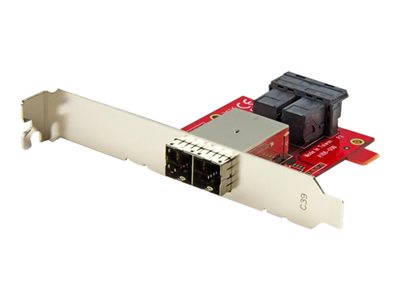  STARTECH.COM  Adaptador Mini-SAS - Adaptador Doble SFF8643 a SFF8644 - con Brackets de Perfil Completo y Bajo - 12Gbps - Serial Attached SAS interno aSFF86448PLT2