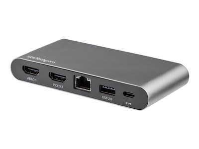  STARTECH.COM  Adaptador Multipuerto USB C para Dos Monitores HDMI 4K PD 3.0 de 100W - Docking Station Windows USB Tipo C de Vídeo Doble - estación de conexión - USB-C - 2 x HDMI - GigEDK30C2HAGPD