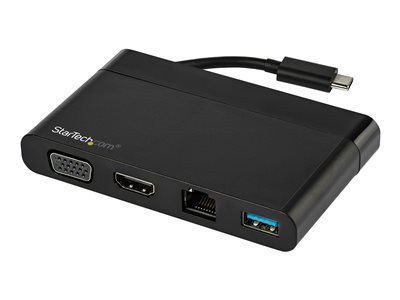  STARTECH.COM  Adaptador Multipuertos USB-C 4K con HDMI y VGA - Mac Win Chrome - 1x USB-A - GbE - Portátil - Docking Station USB Tipo C - estación de conexión - USB-C - VGA, HDMI - GigEDKT30CHVCM