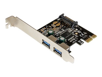  STARTECH.COM  Adaptador Tarjeta Controladora PCI Express PCI-E 2 Puertos USB 3.0 Externos con Alimentación SATA - 2x USB A - Hub Interno - adaptador USB - PCIe - USB 3.0 x 2PEXUSB3S23