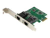 StarTech.com Adaptador Tarjeta de Red NIC PCI Express PCI-E de 2 Puertos Ethernet Gigabit - 2x RJ45 Hembra - adaptador de red - PCIe - Gigabit Ethernet x 2