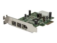 StarTech.com Adaptador Tarjeta FireWire PCI-Express Bajo Perfil 1394a/b - 1x FireWire 400 6 pines Hembra - 2x FireWire 800 9 pines Hembra - adaptador para FireWire - PCIe - 2 puertos