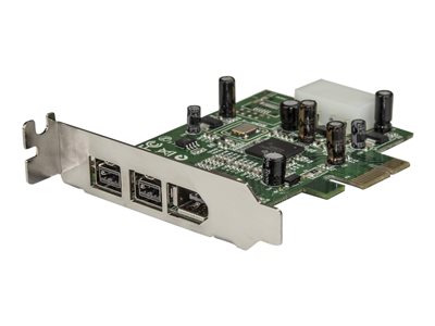  STARTECH.COM  Adaptador Tarjeta FireWire PCI-Express Bajo Perfil 1394a/b - 1x FireWire 400 6 pines Hembra - 2x FireWire 800 9 pines Hembra - adaptador para FireWire - PCIe - 2 puertosPEX1394B3LP