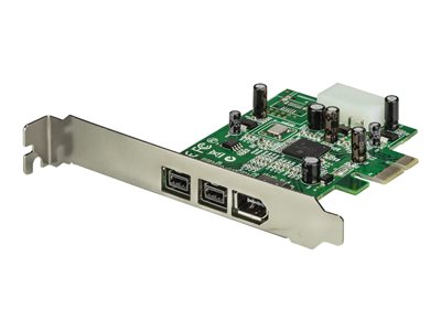  STARTECH.COM  Adaptador Tarjeta FireWire PCI-Express PCI-e 1394b 1394a - 1x FireWire 400 6 pines Hembra - 2x FireWire 800 9 pines Hembra - adaptador para FireWire - PCIe - 2 puertosPEX1394B3