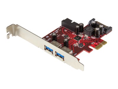  STARTECH.COM  Adaptador tarjeta PCI Express 2 puertos USB 3.0 externos 1 internos con Alimentación SATA - 4x USB A - Hub Interno - adaptador USB - PCIe 2.0 - USB 3.0 x 4PEXUSB3S2EI