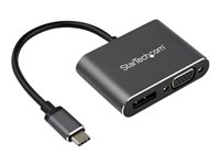 StarTech.com Adaptador USB-C a DisplayPort y VGA - Conversor de Vídeo USB Tipo C - 4K 60Hz - HDR - (CDP2DPVGA) - adaptador de vídeo - 6.2 cm