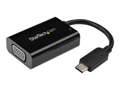  STARTECH.COM  Adaptador USB C a VGA con Entrega de Alimentación - Convertidor de Vídeo de USB tipo C a Monitor VGA de 1080p con Carga - PD de 60W - ComCDP2VGAUCP