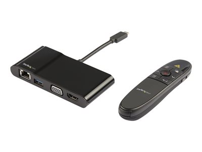  STARTECH.COM  Adaptador USB-C Multipuertos con Mando a Distancia de Presentaciones - Juego de Docking Station con Puntero Láser - estación de conexiónBNDDKTCHVPRS