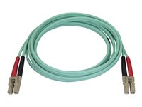StarTech.com Aqua OM4 Duplex Multimode Fiber - 2m / 6 ft - 100 Gb - 50/125 - OM4 Fiber - LC to LC Fiber Patch Cable (450FBLCLC2) - cable de red - 2 m - agua