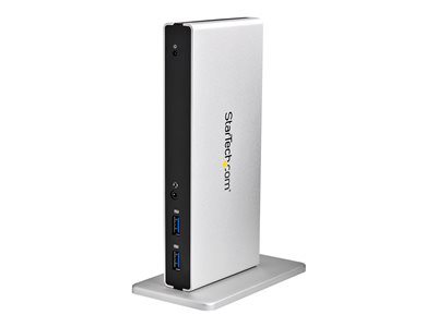  STARTECH.COM  Base de Conexión Universal USB 3.0 para Laptop con DVI Doble - Replicador de Puertos Gigabit Ethernet con Adaptador HDMI VGA - estación de conexión - USB - DVI - GigEUSB3SDOCKDD