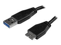 StarTech.com Cable 0,5m USB 3.0 Delgado - A Macho a Micro B Macho - cable USB - Micro-USB tipo B a USB Tipo A - 50 cm