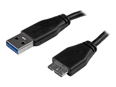  STARTECH.COM  Cable 0,5m USB 3.0 Delgado - A Macho a Micro B Macho - cable USB - Micro-USB tipo B a USB Tipo A - 50 cmUSB3AUB50CMS