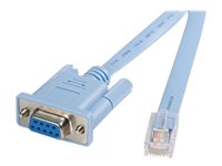 StarTech.com Cable 1,8m para Gestión de Router Enrutador Consola Cisco RJ45 a Serie Serial DB9 - Rollover - Macho a Hembra - cable serie - RJ-45 a DB-9 - 1.8 m