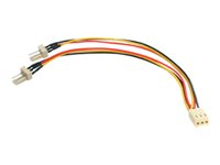 StarTech.com Cable 15cm Splitter Divisor en Y de Alimentación Corriente para Fan Ventilador de CPU - Conector TX3 - separador de alimentación de ventilador - 3 espigas, para suministro interno del corriente a 3 espigas, para suministro interno del corriente - 15 cm