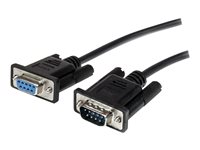 StarTech.com Cable 1m de Extensión Directo Straight Through Serie Serial RS232 Vídeo Monitor EGA DB9 Macho a Hembra -  Extensor Negro - cable alargador de puerto serie - DB-9 a DB-9 - 1 m