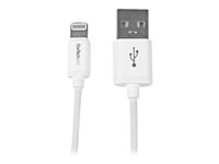 StarTech.com Cable 1m Lightning 8 Pin a USB A 2.0 para Apple iPod iPhone iPad - Blanco - Cable Lightning - Lightning / USB - 1 m