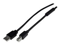 StarTech.com Cable 20 Metros 20m USB B Macho a USB A Macho Activo Amplificado USB 2.0 - Impresora - Negro - cable USB - USB Tipo B a USB - 20 m