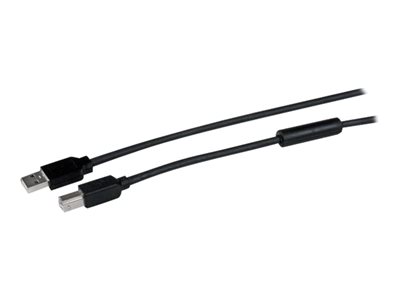  STARTECH.COM  Cable 20 Metros 20m USB B Macho a USB A Macho Activo Amplificado USB 2.0 - Impresora - Negro - cable USB - USB Tipo B a USB - 15 mUSB2HAB50AC