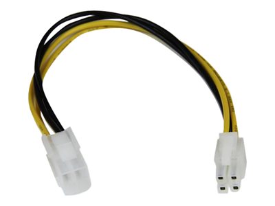 STARTECH.COM  Cable 20cm Extensión Alargador Fuente Alimentación Corriente Placa Base CPU ATX12V 4 Pines P4 - Macho a Hembra - cable alargador de alimeATXP4EXT