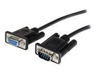 StarTech.com Cable 2m de Extensión Directo Straight Through Serie Serial RS232 Vídeo Monitor EGA DB9 Macho a Hembra -  Extensor Negro - cable alargador de puerto serie - DB-9 a DB-9 - 2 m
