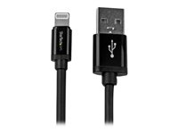 StarTech.com Cable 2m Lightning 8 Pin a USB A 2.0 para Apple iPod iPhone iPad - Negro - Cable Lightning - Lightning / USB - 2 m