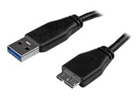 StarTech.com Cable 2m USB 3.0 Delgado - A Macho a Micro B Macho - cable USB - Micro-USB tipo B a USB Tipo A - 2 m